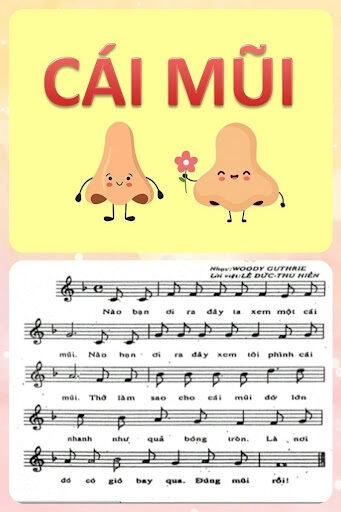 Cái mũi​​ –  Nhạc thiếu nhi | Lời bài hát, hợp âm, MV